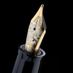 Delta Bio+16 Penna Stilografica Nera Pennino No. 6 14k -Stilo Stile Negozio delta bio 16 penna stilografica nera pennino 6 14k 7