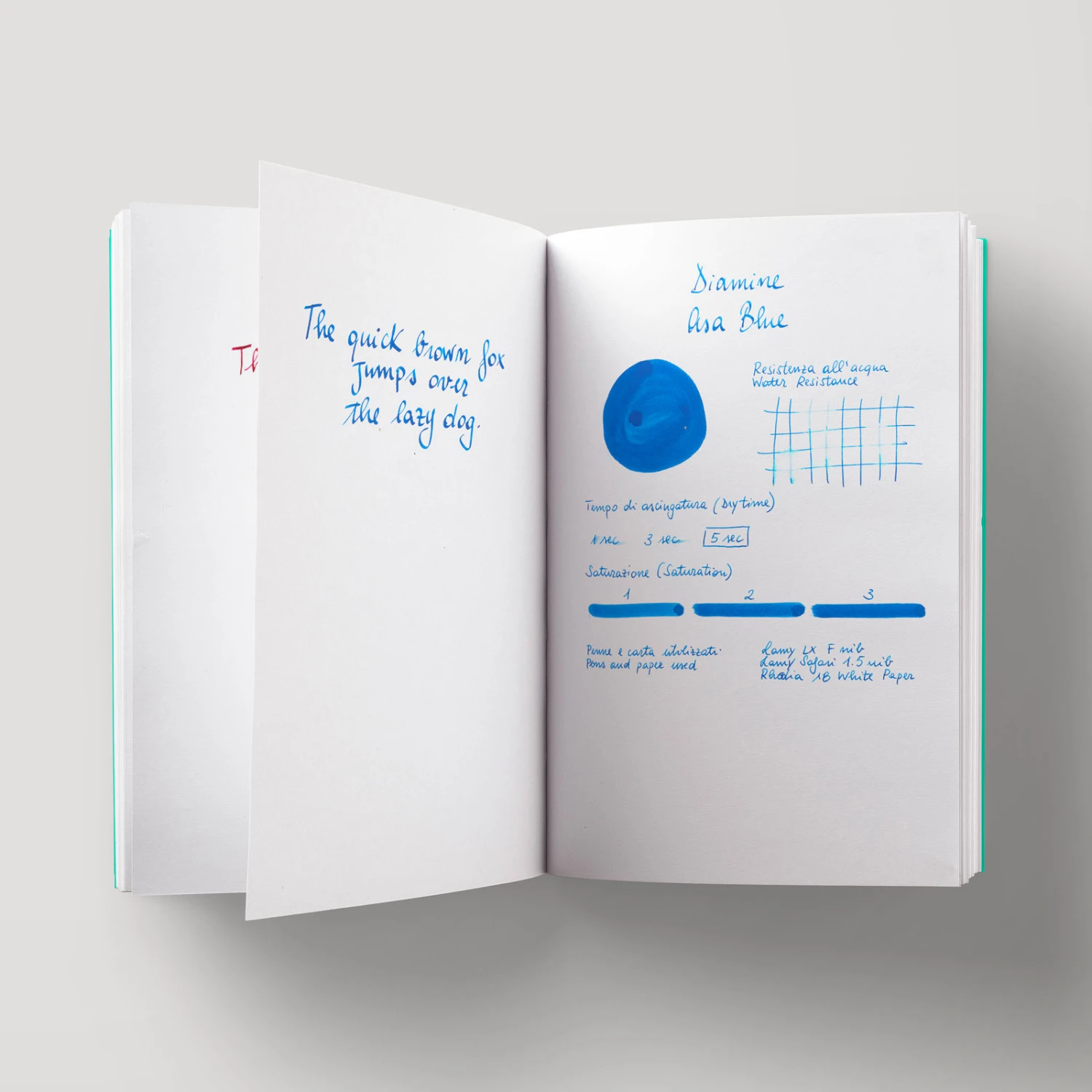 Diamine Asa Blue Inchiostro 30 Ml 3 Diamine Asa Blue Inchiostro 30 Ml - immagine 3