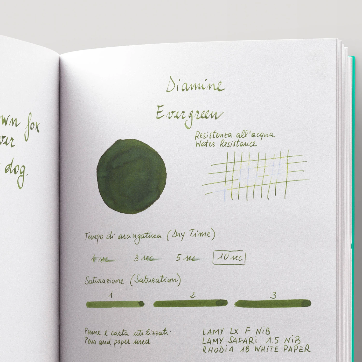Diamine Evergreen Inchiostro 30 Ml 4 Diamine Evergreen Inchiostro 30 Ml - immagine 4