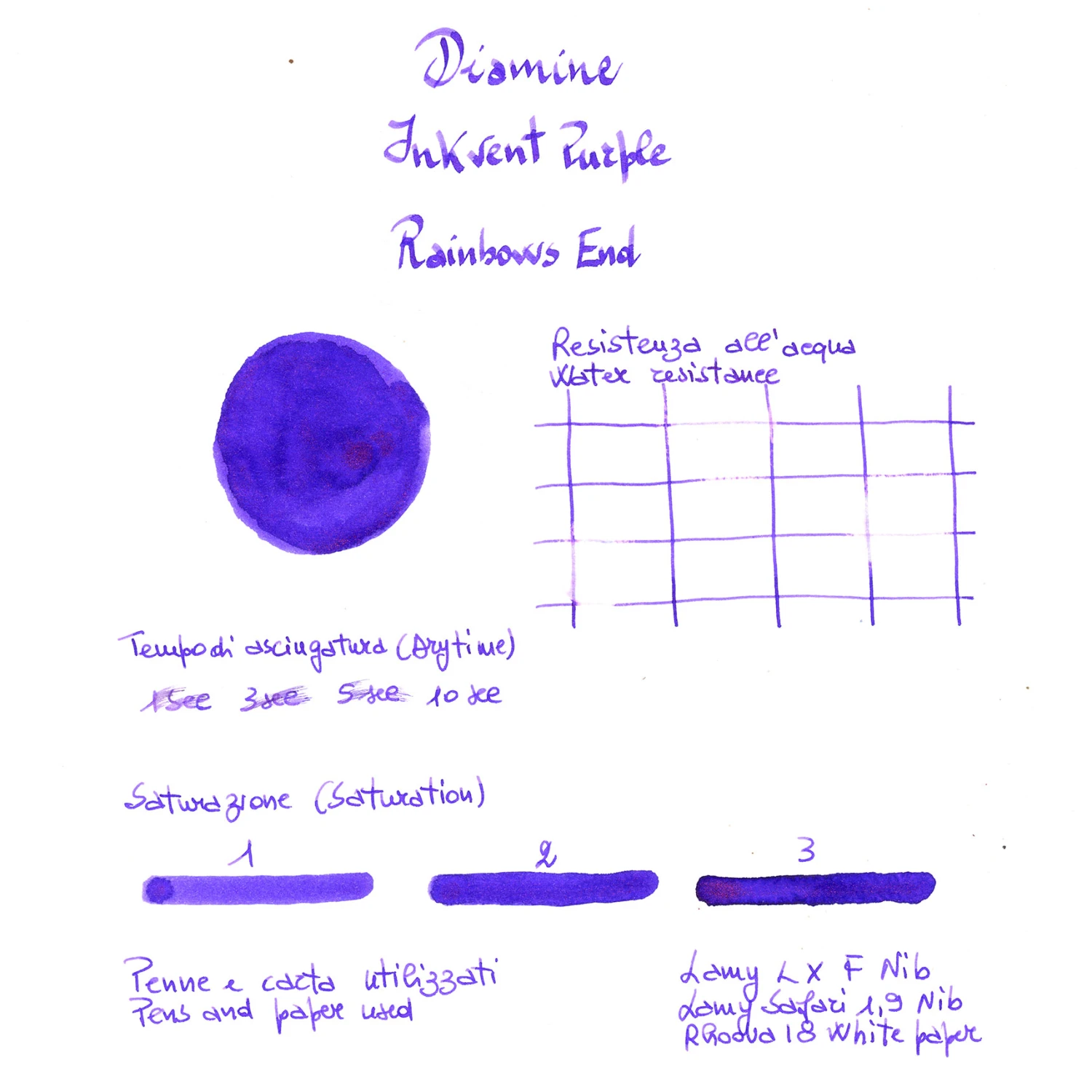 Diamine Inkvent Rainbows End Inchiostro 50 Ml Purple Edition Chameleon 7 Diamine Inkvent Rainbows End Inchiostro 50 Ml Purple Edition Chameleon - immagine 7