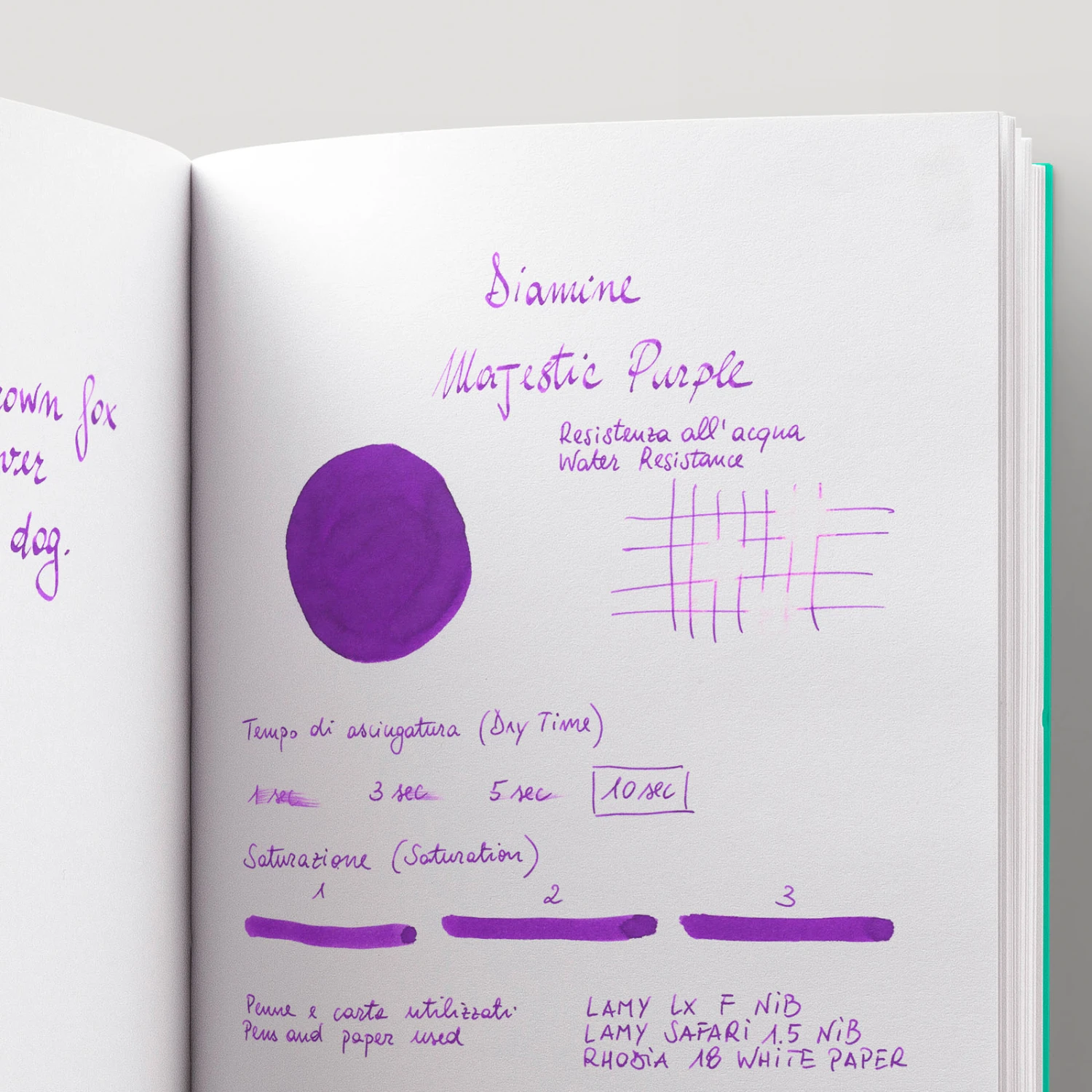 Diamine Majestic Purple Inchiostro 30 Ml 4 Diamine Majestic Purple Inchiostro 30 Ml - immagine 4