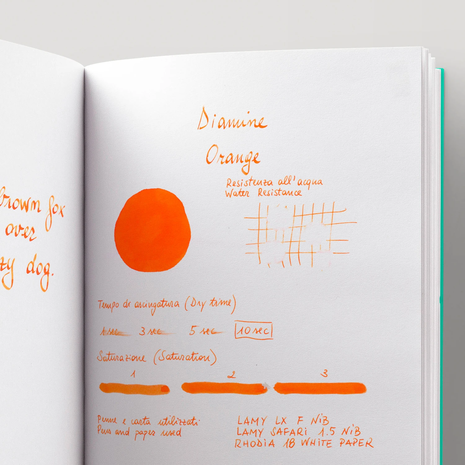 Diamine Orange Inchiostro 30 Ml 4 Diamine Orange Inchiostro 30 Ml - immagine 4