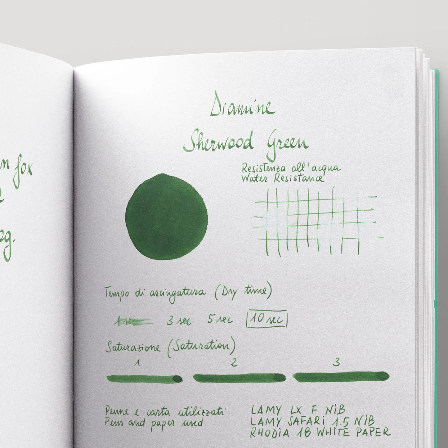 Diamine Sherwood Green Inchiostro 30 Ml 4 Diamine Sherwood Green Inchiostro 30 Ml - immagine 4