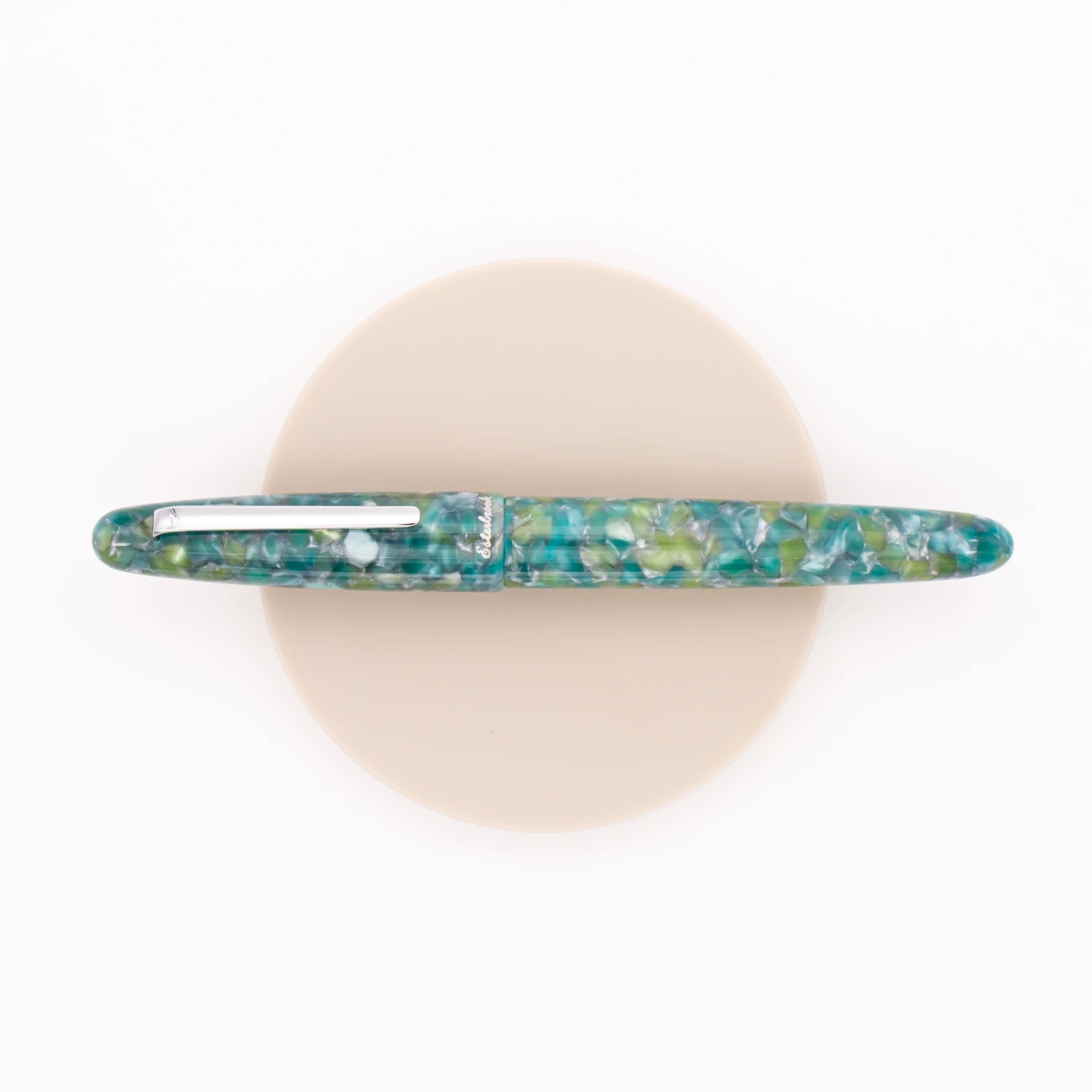 Esterbrook Estie Oversized Penna Stilografica Sea Glass & Rodio 3 Esterbrook Estie Oversized Penna Stilografica Sea Glass & Rodio - immagine 3