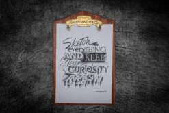 Galen Leather Clipboard Cartella A4 In Legno Di Mogano