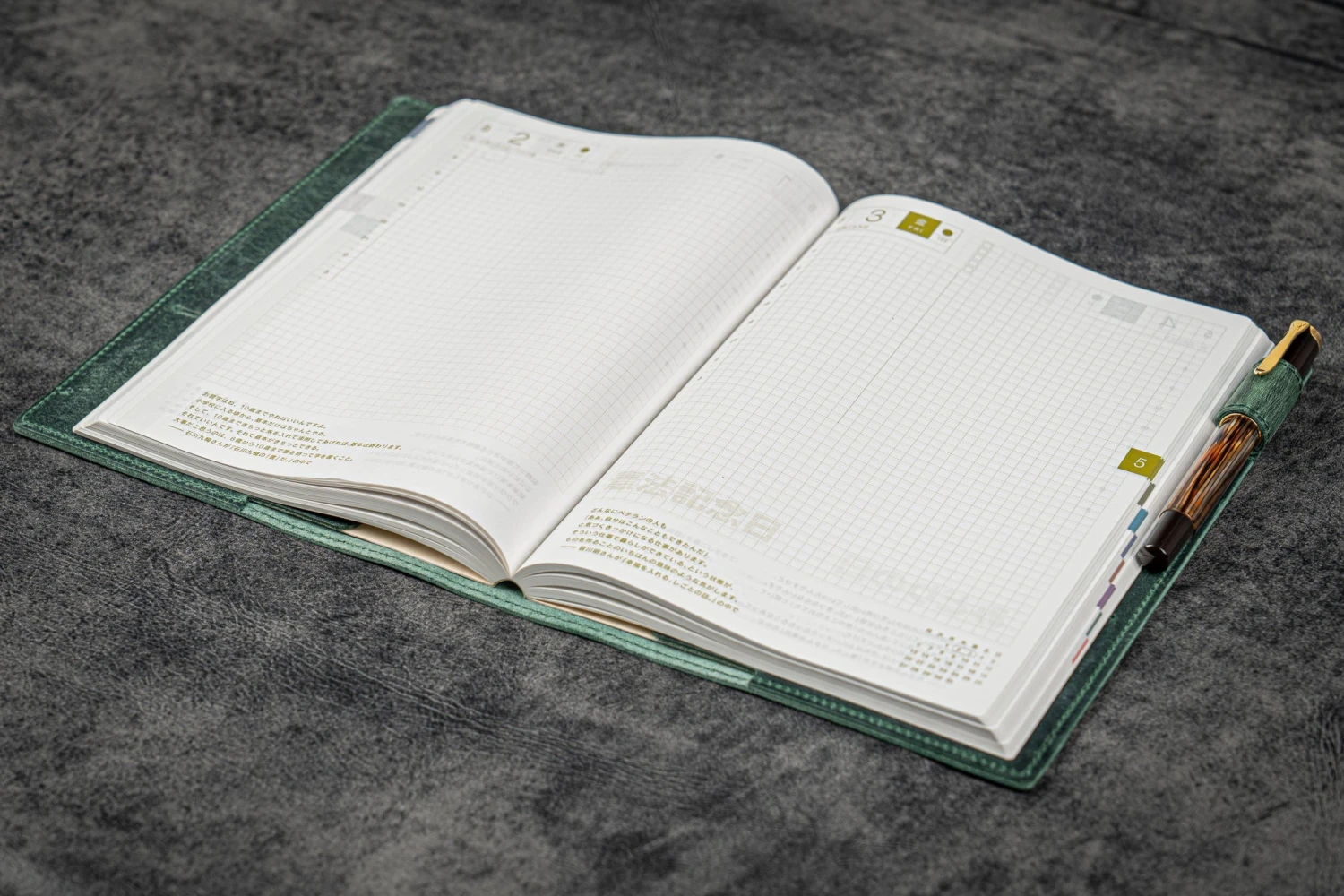 Galen Leather Cover A5 In Pelle Crazy Horse Forest Green 8 Galen Leather Cover A5 In Pelle Crazy Horse Forest Green - immagine 8