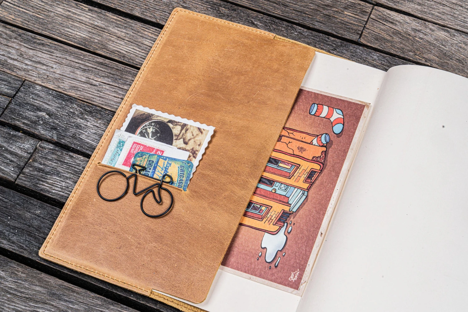 Galen Leather Cover A5 In Pelle Crazy Horse Honey Ochre 3 Galen Leather Cover A5 In Pelle Crazy Horse Honey Ochre - immagine 3