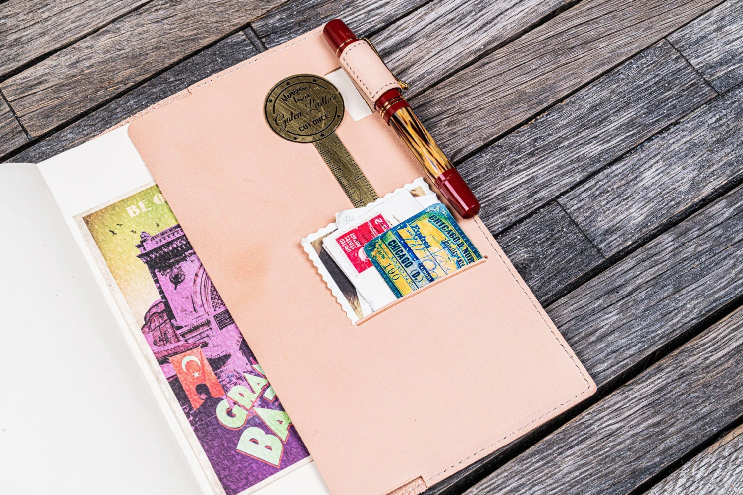 Galen Leather Cover A5 In Pelle Undyed 4 Galen Leather Cover A5 In Pelle Undyed - immagine 4