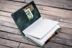 Galen Leather Cover A6 In Pelle Crazy Horse Forest Green