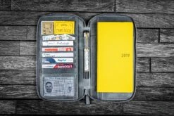Galen Leather Cover Hobonichi Weeks Con Zip Crazy Horse Smoky Grey