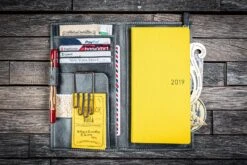 Galen Leather Cover Hobonichi Weeks Crazy Horse Smoky Grey -Stilo Stile Negozio galen leather cover hobonichi weeks crazy horse smoky grey 2