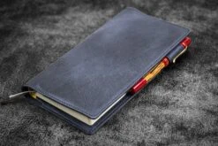 Galen Leather Cover Slim Hobonichi Weeks In Pelle Crazy Horse Navy Blue