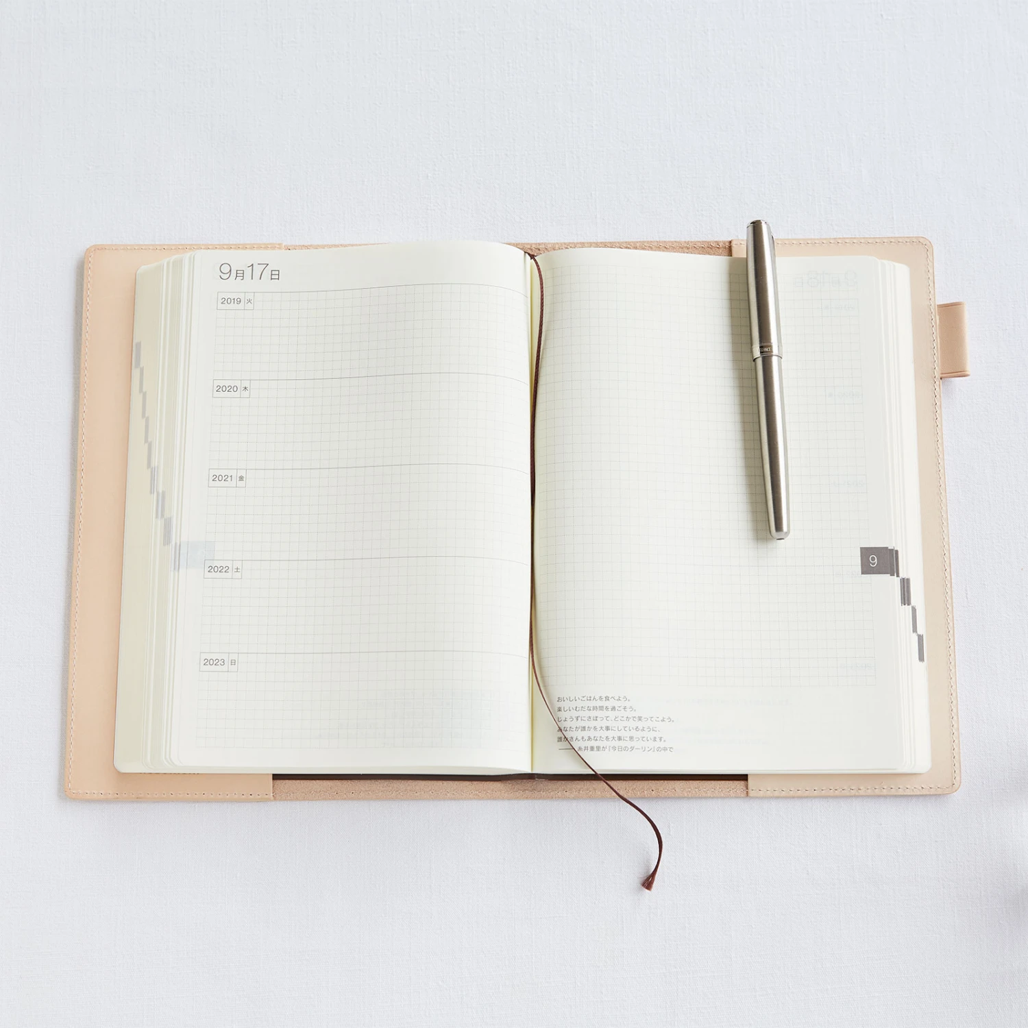 Hobonichi Cover In Pelle (Natural) Per Agenda 5 Anni A5 3 Hobonichi Cover In Pelle (Natural) Per Agenda 5 Anni A5 - immagine 3