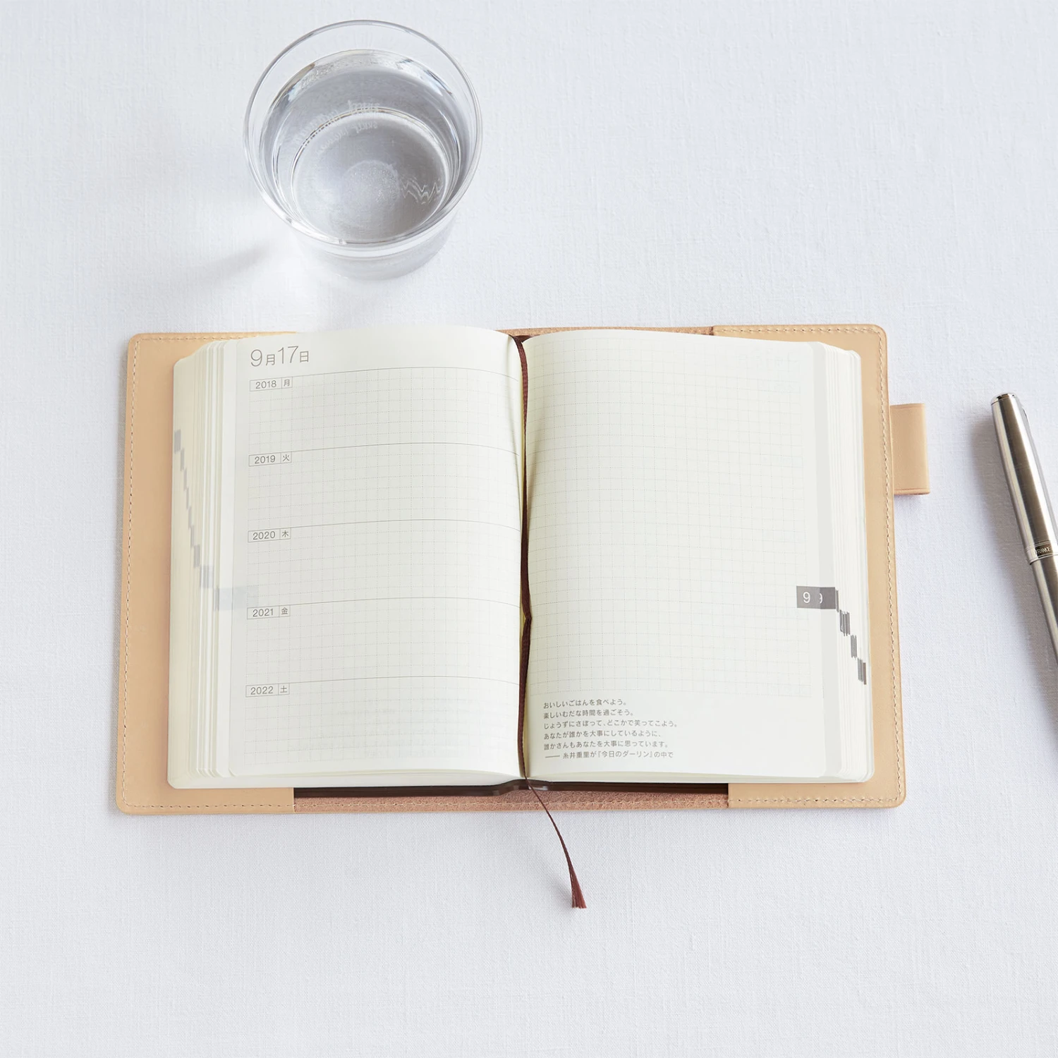 Hobonichi Cover In Pelle (Natural) Per Agenda 5 Anni A6 2 Hobonichi Cover In Pelle (Natural) Per Agenda 5 Anni A6 - immagine 2