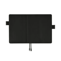 Hobonichi Leather: TS Basic - Black A5 [Cover Only] -Stilo Stile Negozio hobonichi leather ts basic black a5 cover only 1 2