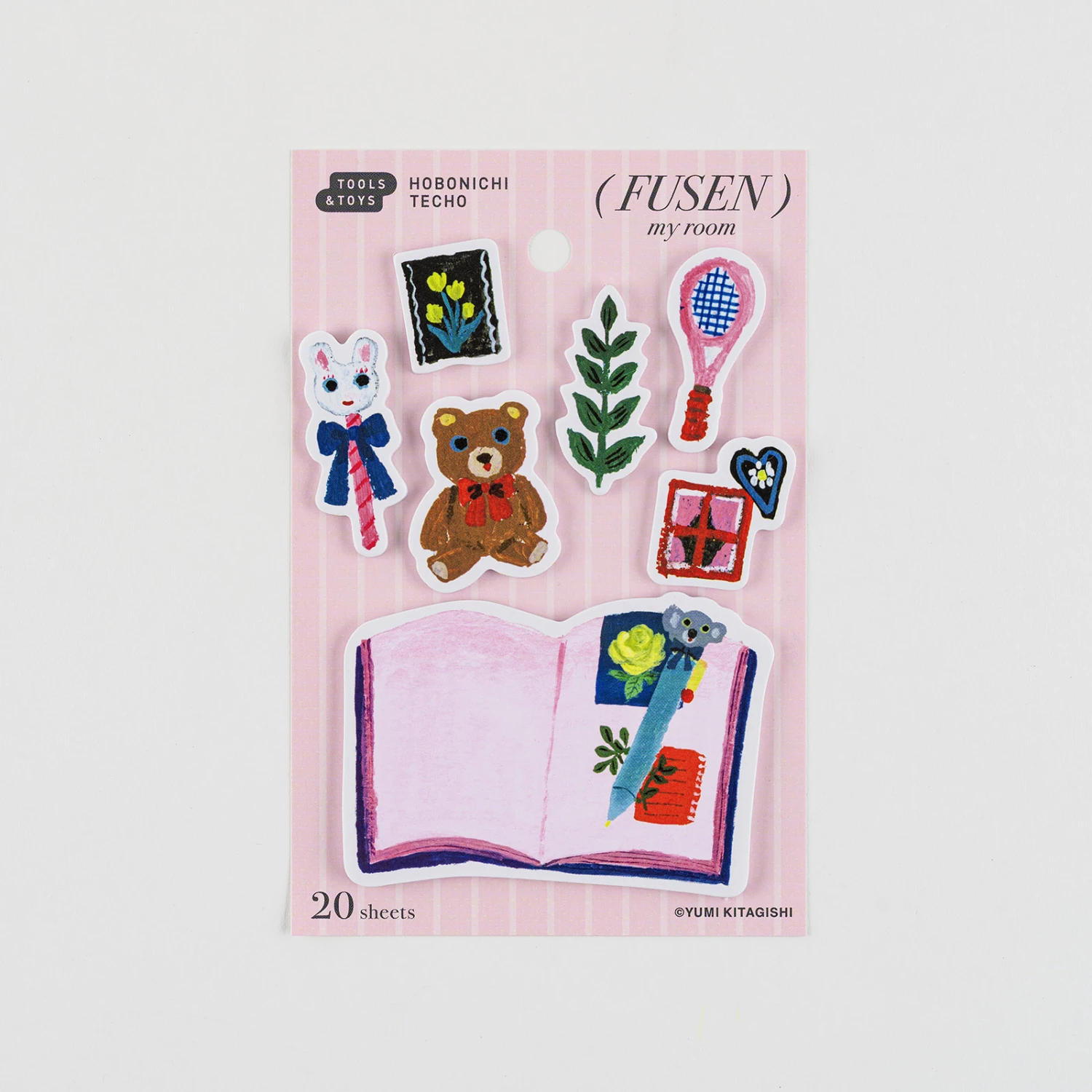 Hobonichi Sticky Note Tabs Yumi Kitagishi: My Room 1 Hobonichi Sticky Note Tabs Yumi Kitagishi: My Room