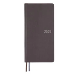 Hobonichi Techo Weeks Leather: Steel Gray Agenda 2025 Settimanale Spring