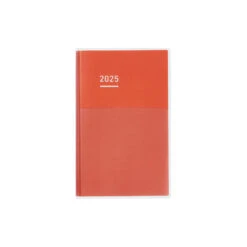 Kokuyo Jibun Techo Days Mini Agenda 2025 B6 Slim Rossa