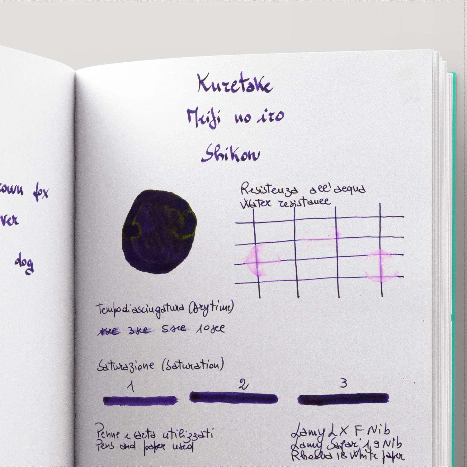 Kuretake Meiji No Iro Shikon Inchiostro 20 Ml 5 Kuretake Meiji No Iro Shikon Inchiostro 20 Ml - immagine 5