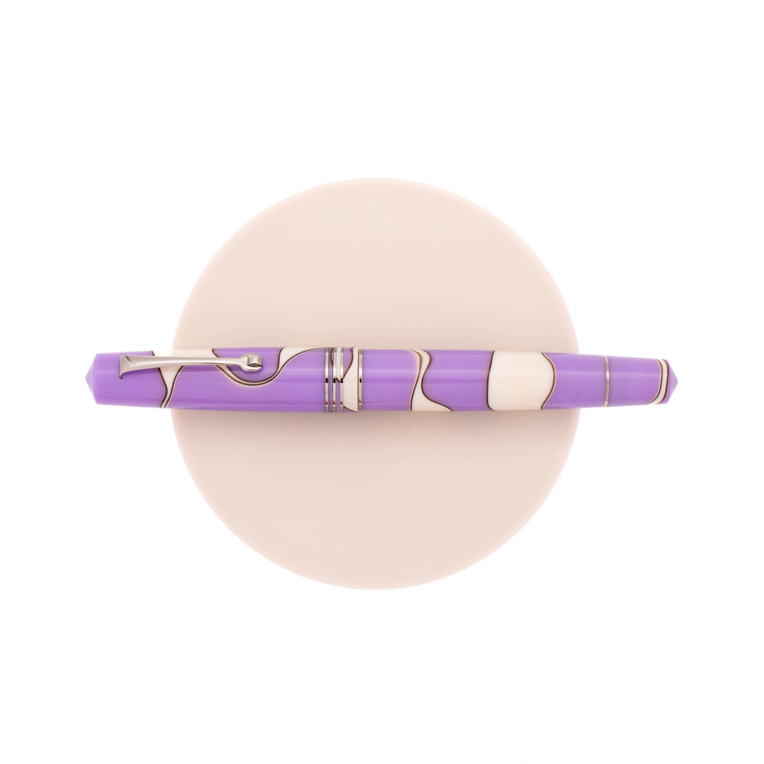 Leonardo Momento Zero Penna Stilografica Nuvola Lilac & Rodio 14k 3 Leonardo Momento Zero Penna Stilografica Nuvola Lilac & Rodio 14k - immagine 3