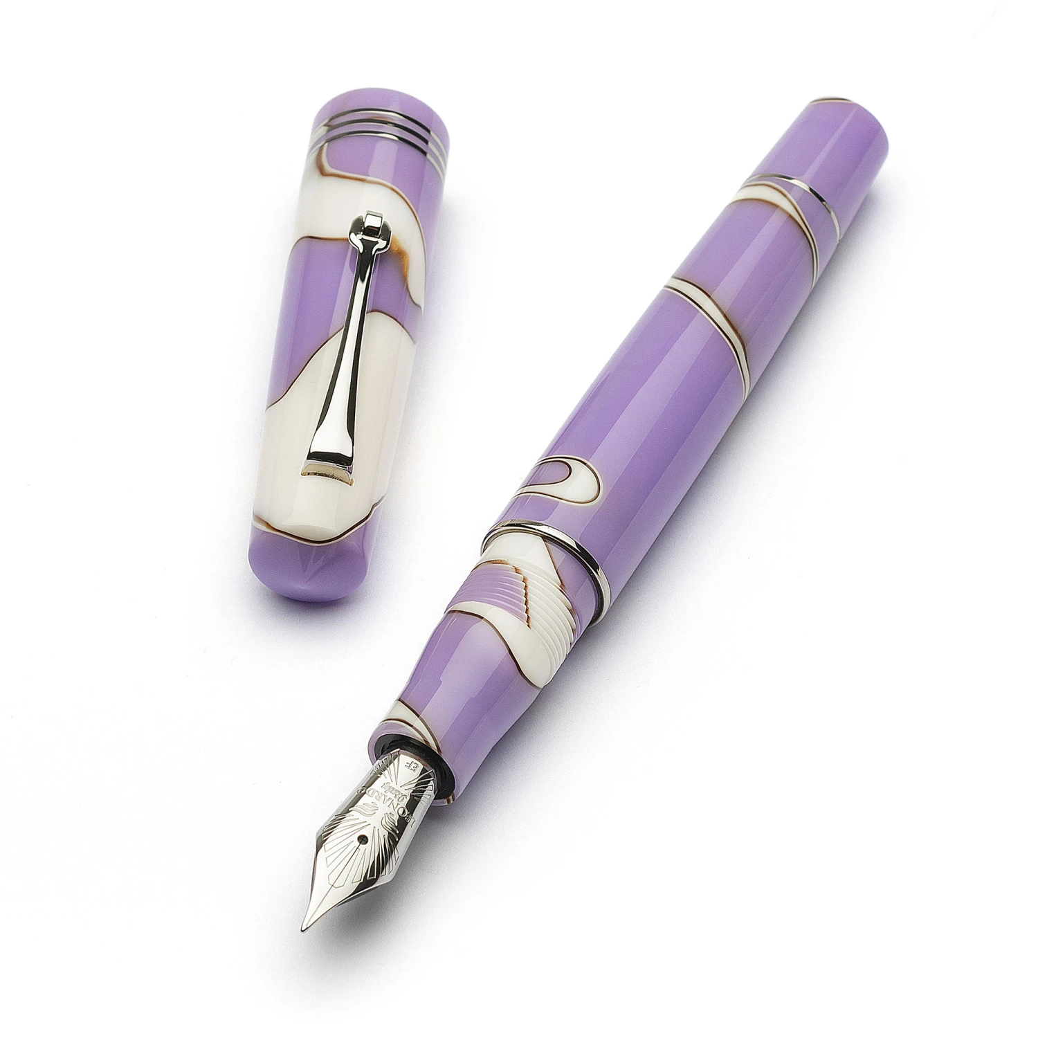 Leonardo Momento Zero Penna Stilografica Nuvola Lilac & Rodio 14k 7 Leonardo Momento Zero Penna Stilografica Nuvola Lilac & Rodio 14k - immagine 7