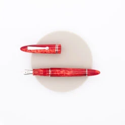 Leonardo Officina Italiana Furore Penna Stilografica Rosso Passione & Rodio