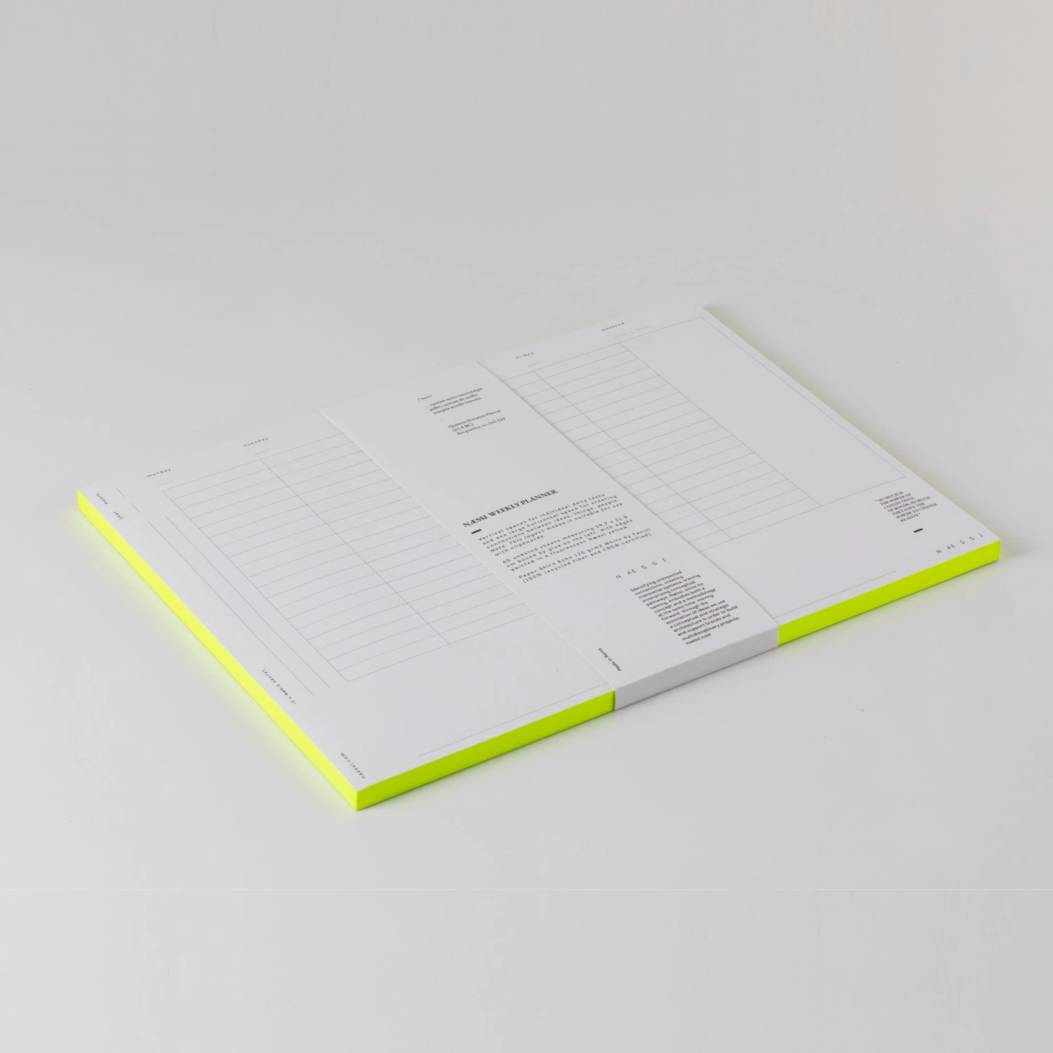 Næssi Weekly Planner Agenda Settimanale Da Scrivania 1 Næssi Weekly Planner Agenda Settimanale Da Scrivania