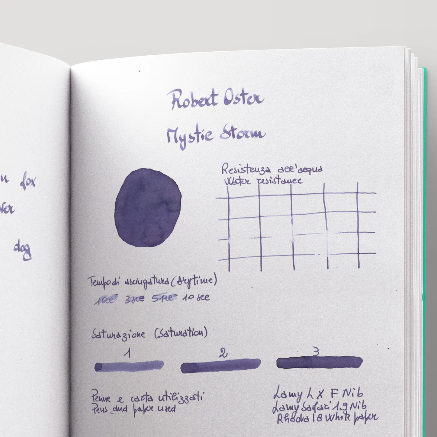 Robert Oster 7th Anniversary Mystic Storm Inchiostro 50 Ml 4 Robert Oster 7th Anniversary Mystic Storm Inchiostro 50 Ml - immagine 4