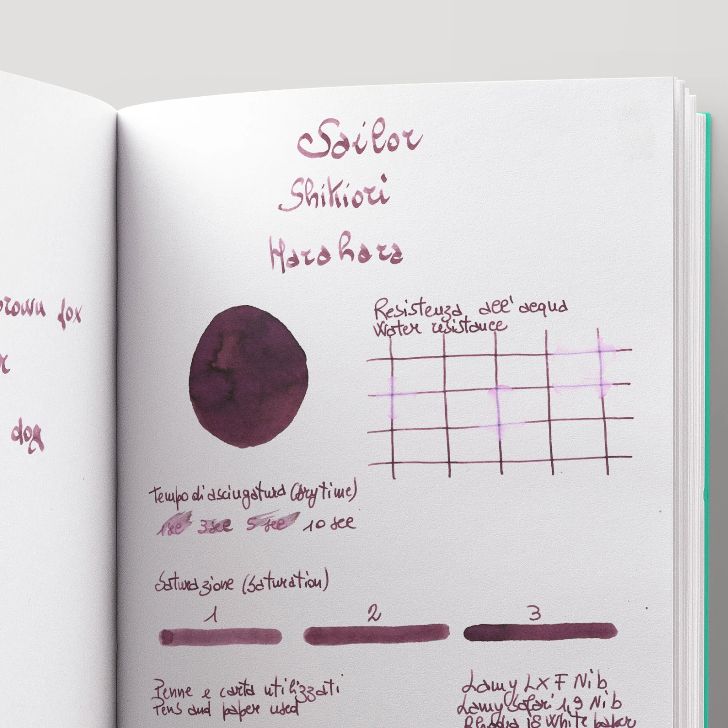 Sailor Shikiori Harahara Inchiostro 20 Ml 5 Sailor Shikiori Harahara Inchiostro 20 Ml - immagine 5