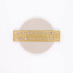 Traveler's Company Brass Segnalibro Con Normografo Numerico In Ottone