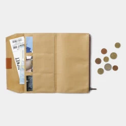 Traveler's Factory Cotton Zipper Case Regular Size Beige -Stilo Stile Negozio traveler s factory cotton zipper case regular size beige 4