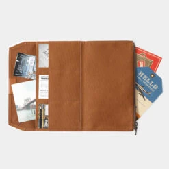 Traveler's Factory Cotton Zipper Case Regular Size Marrone -Stilo Stile Negozio traveler s factory cotton zipper case regular size marrone 4